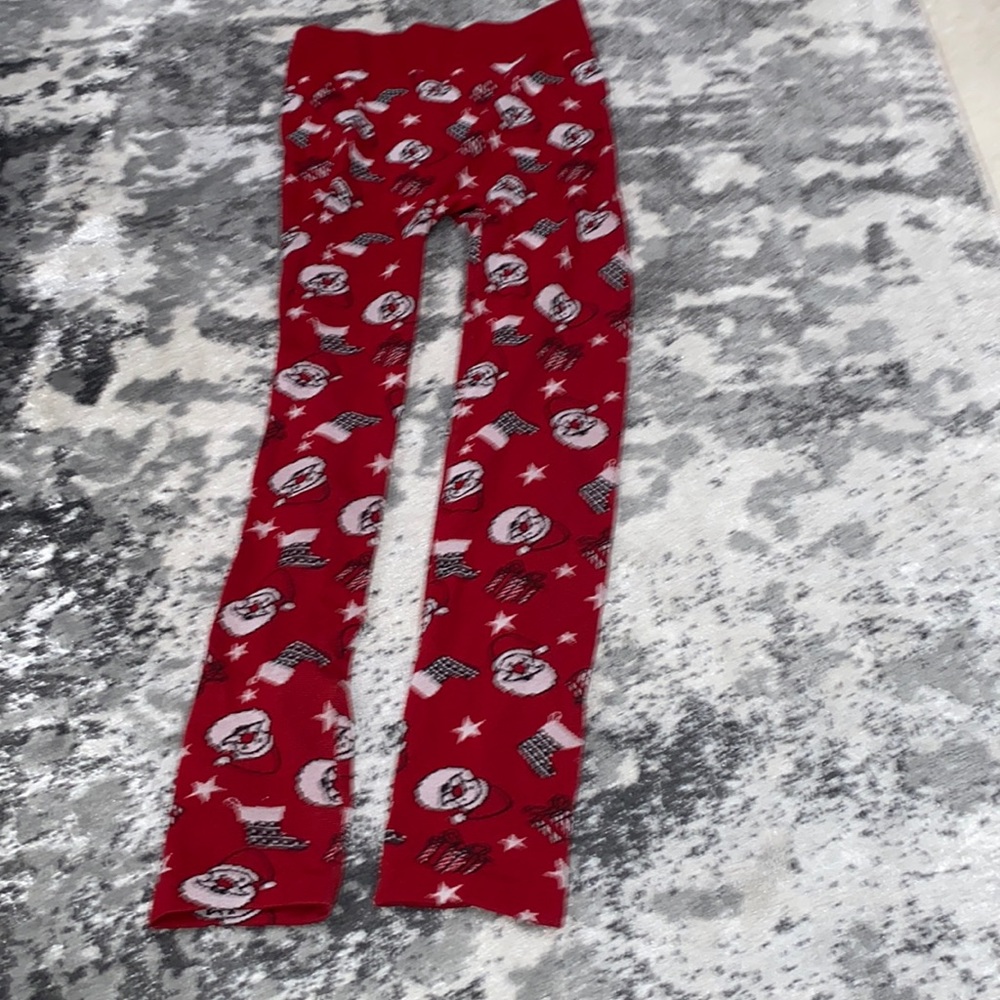 No Boundaries Thick Christmas leggings with Santa print